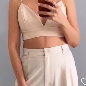 BABATON by Aritzia blush pink bralette crop top Size S